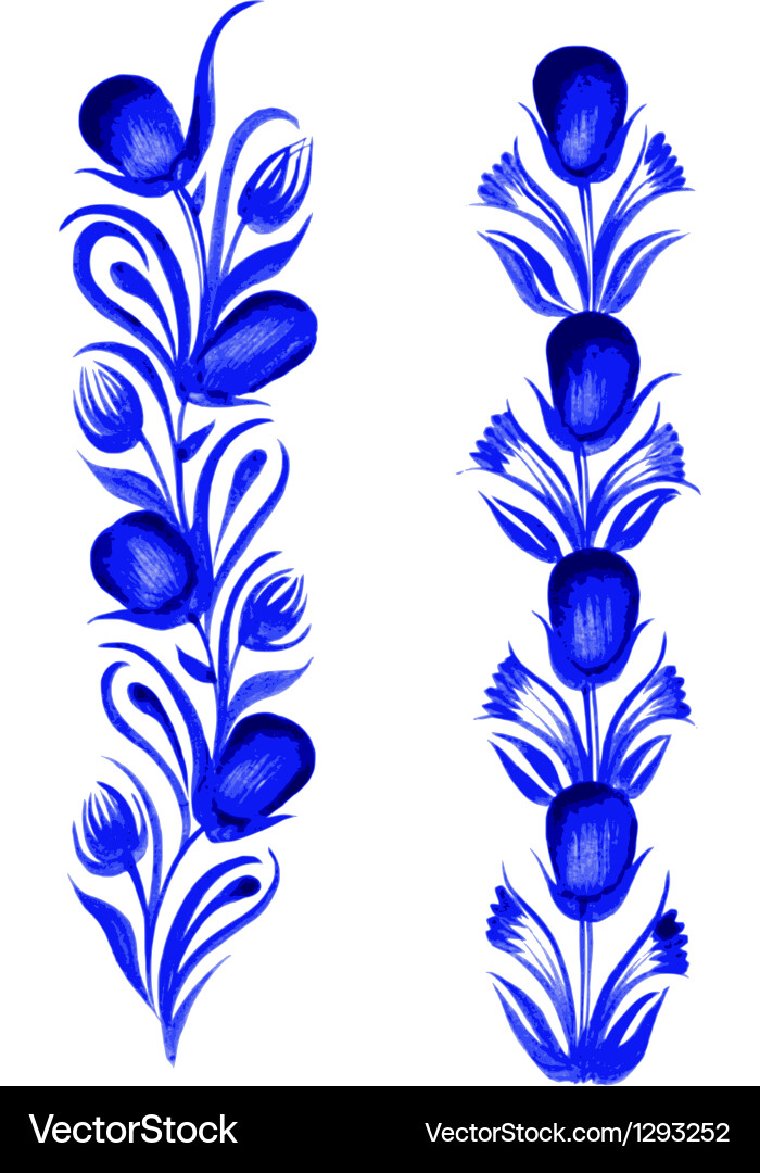 Blue flower Royalty Free Vector Image - VectorStock