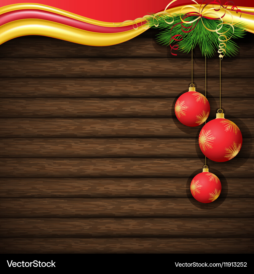 Christmas tree and decorative elements Royalty Free Vector