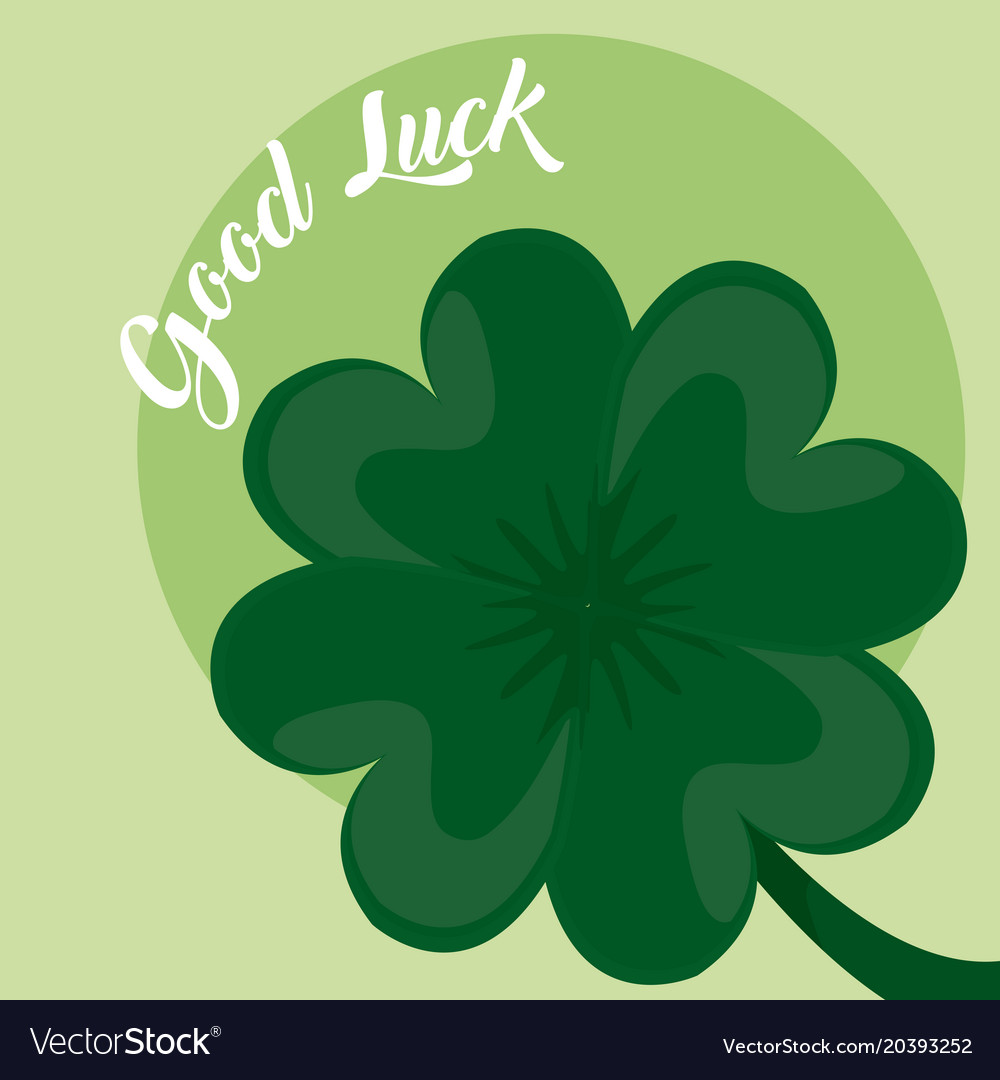 Good luck clover st patricks day Royalty Free Vector Image