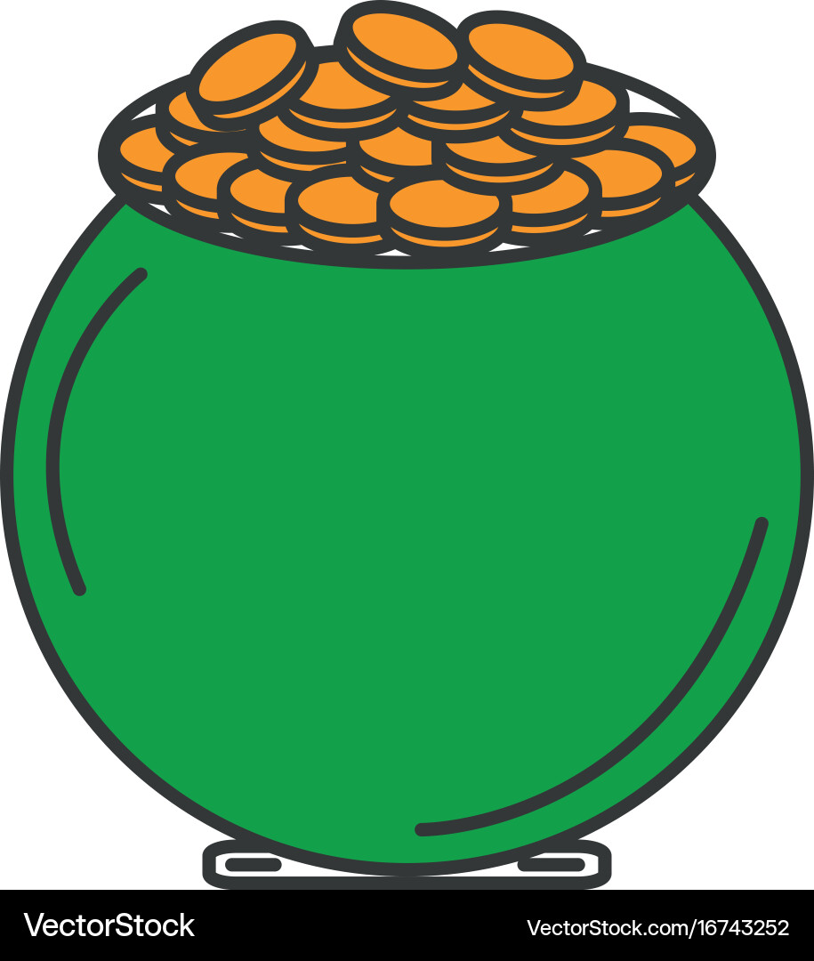 Saint patrick cauldron icon Royalty Free Vector Image
