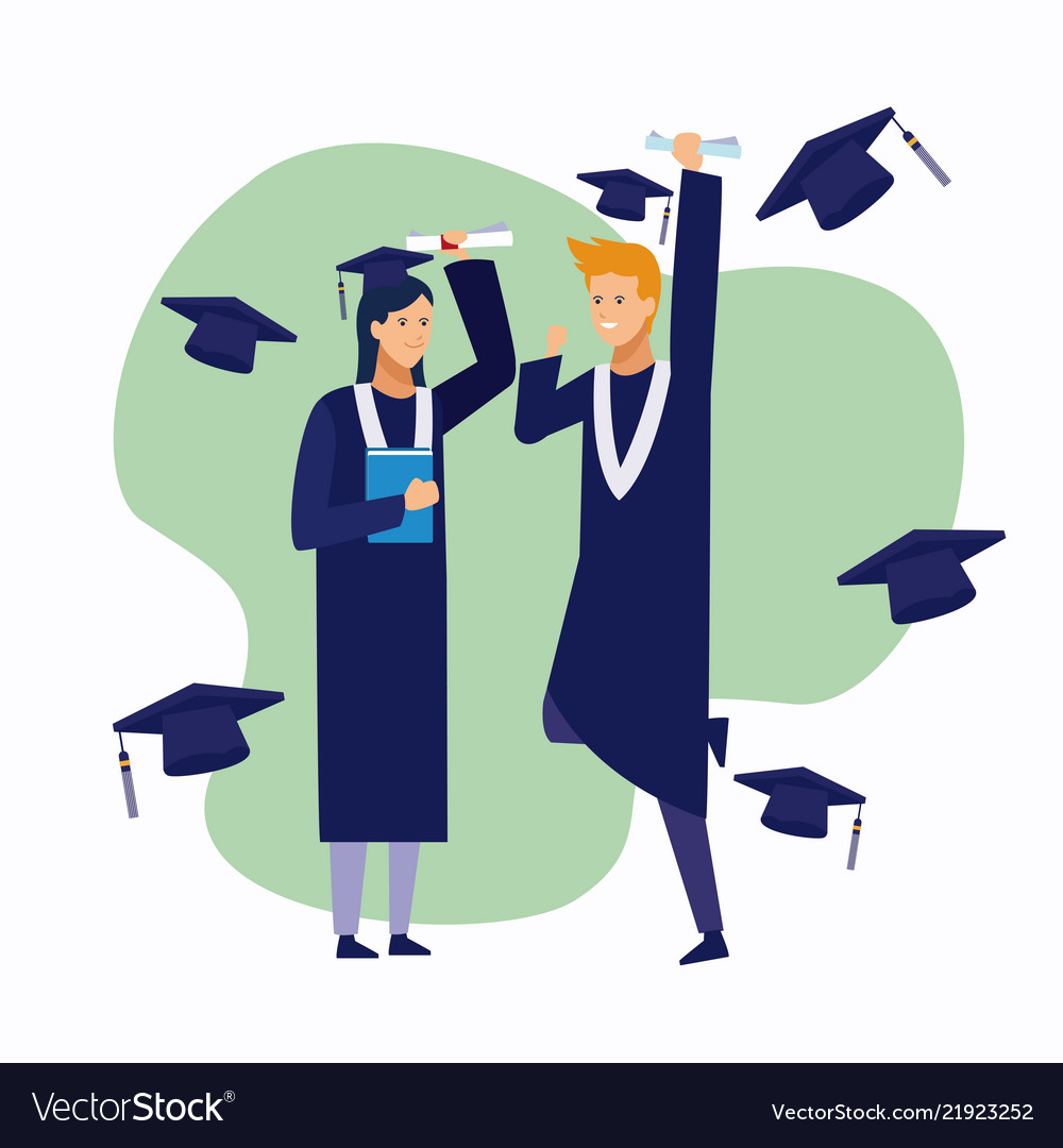 Students graduations cartoons