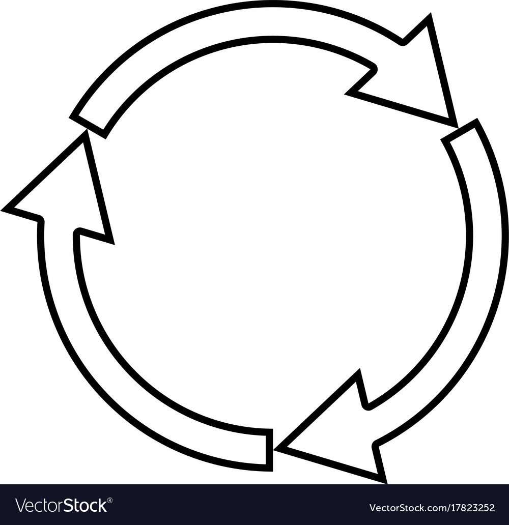 Download Three circle arrows it is black icon Royalty Free Vector