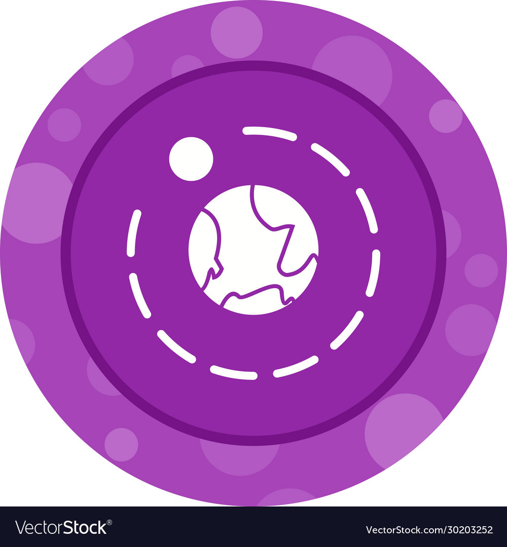 Unique moons orbiting earth glyph icon