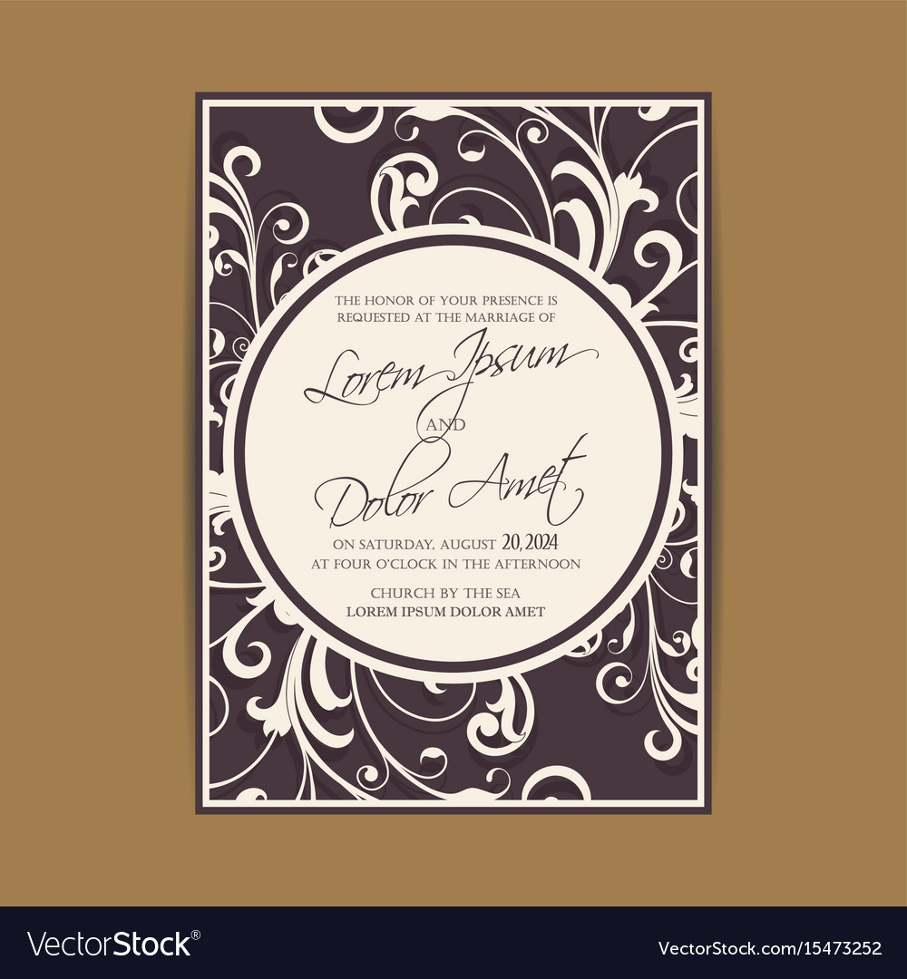 Wedding invitation and save the date cards Vector Image