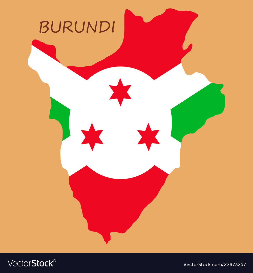 Flag map of burundi