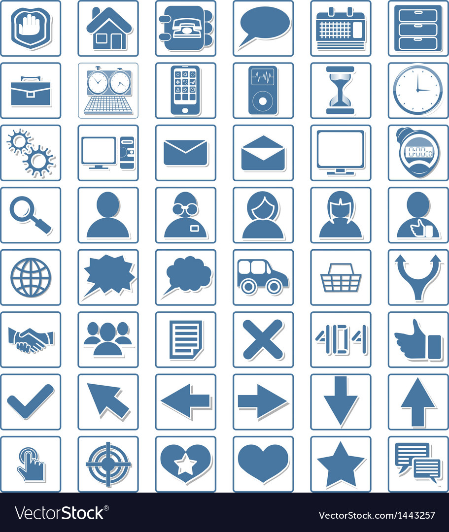 Icon web set Royalty Free Vector Image - VectorStock