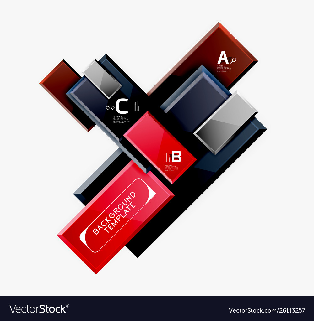 Minimal Square Banner Abstract Background Vector Image