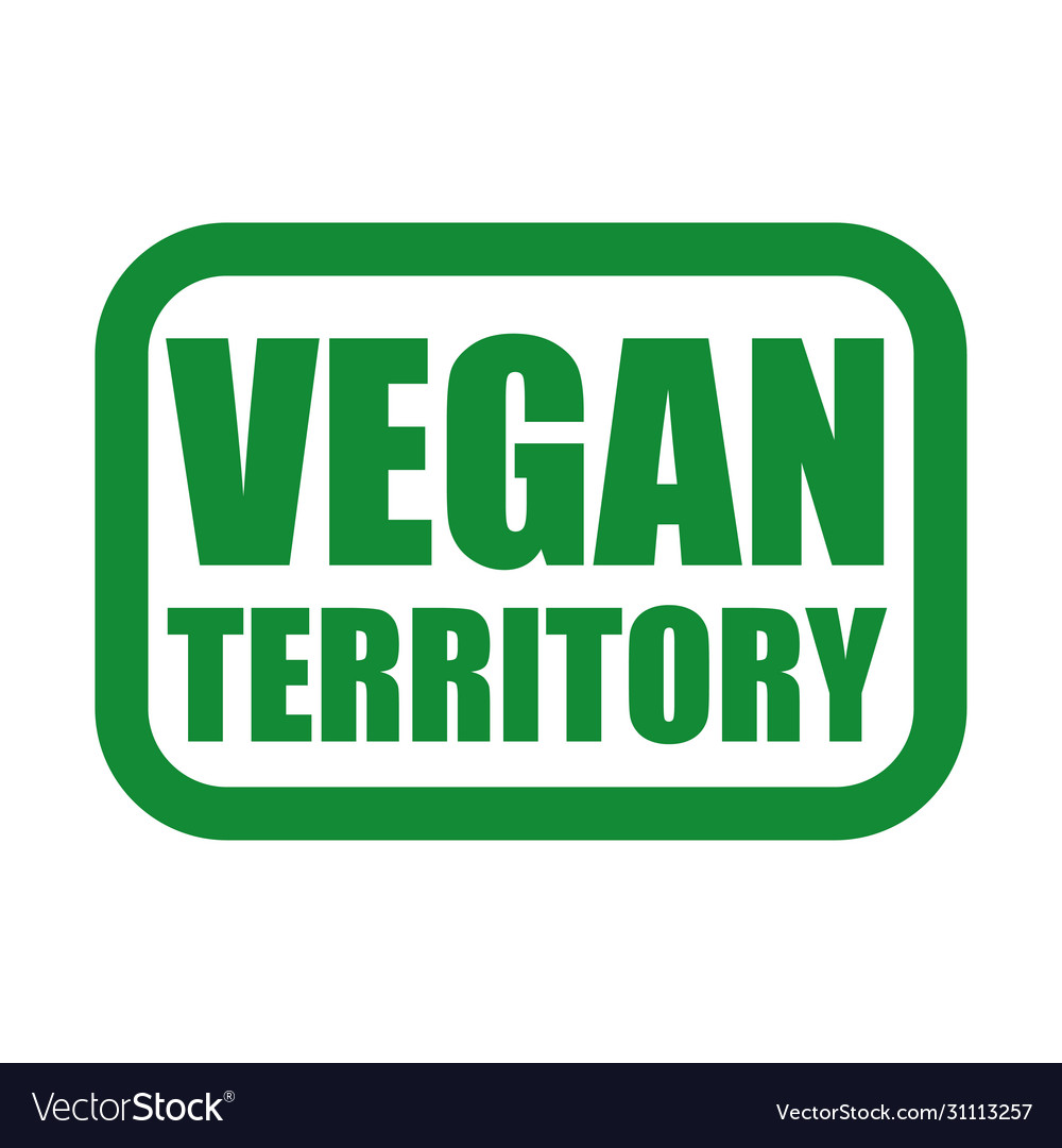 Vegan logo in green and black colours Royalty Free Vector