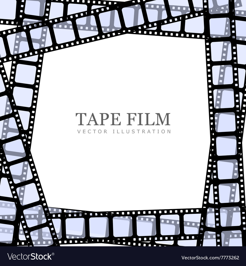 Film strip 35mm frames format blank cinema Vector Image