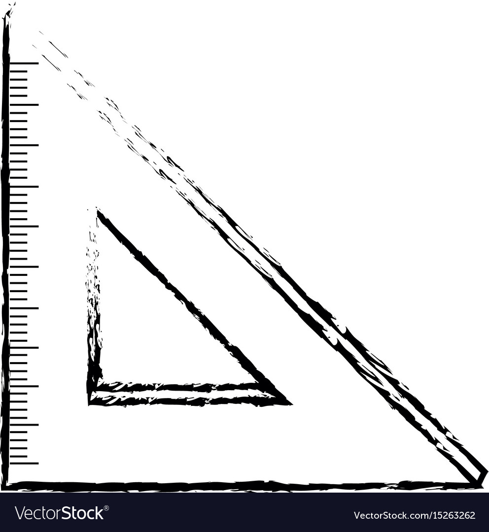 Triangle ruler isolated