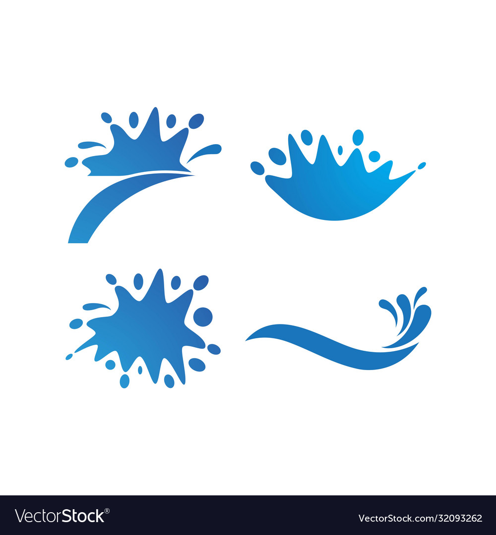 Water splash logo Royalty Free Vector Image VectorStock