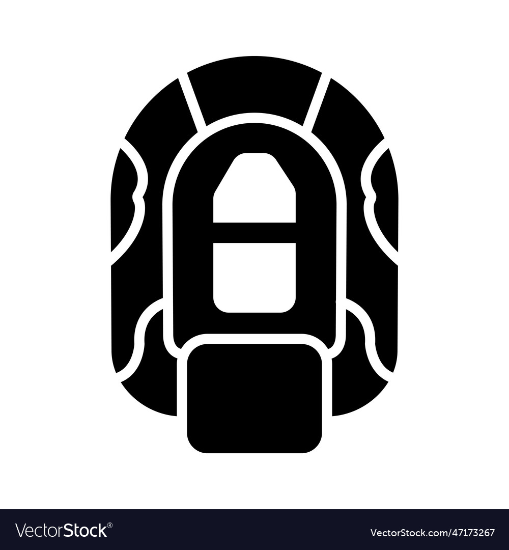 Dinghy glyph icon for personal and commercial use Vector Image