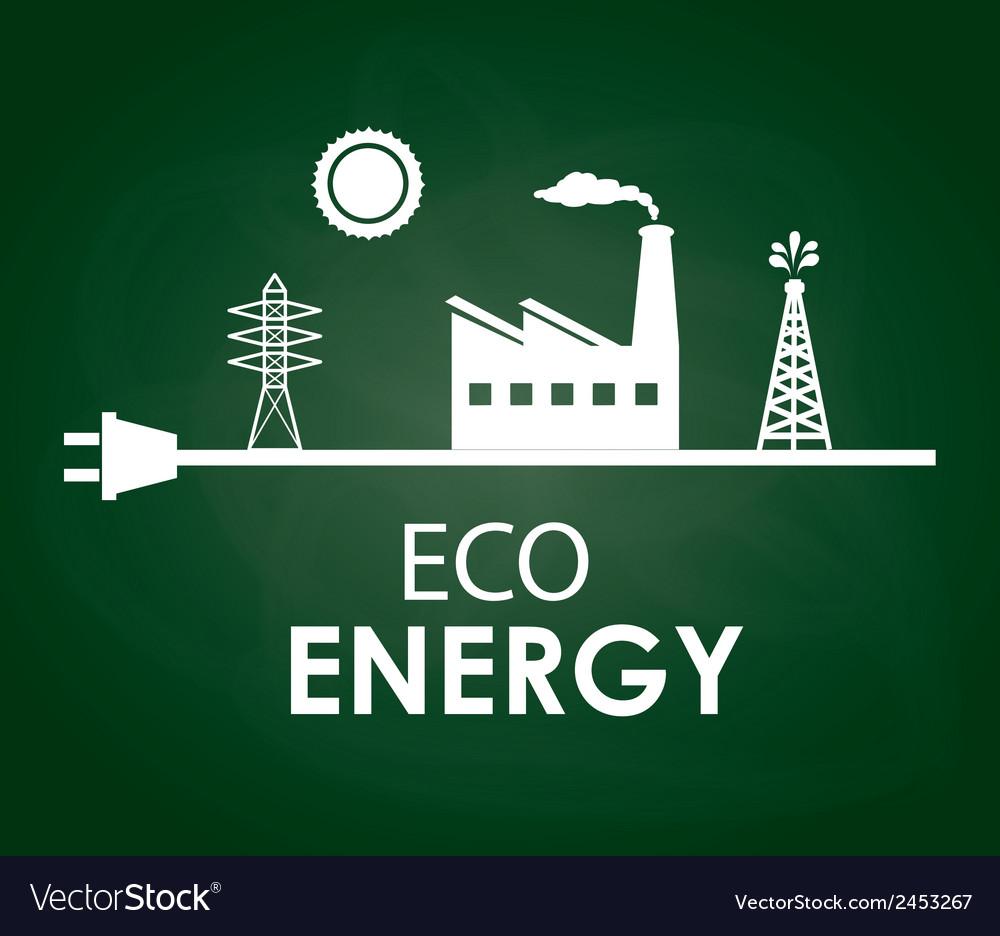 Öko-Energiedesign über Greenboard Hintergrund