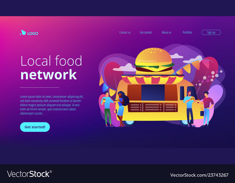 Food festival concept landing page