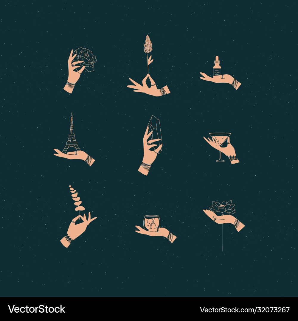 Handing Vector Label Hand labels dark Royalty Free Vector Image - VectorStock