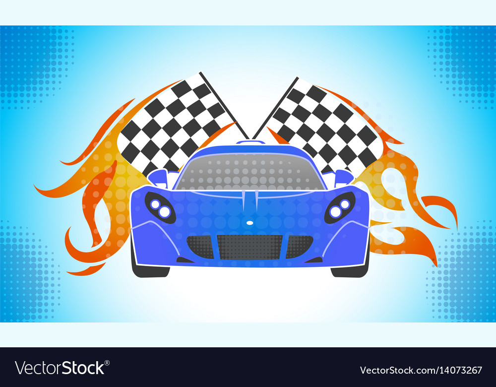 Sports cars retro style Royalty Free Vector Image