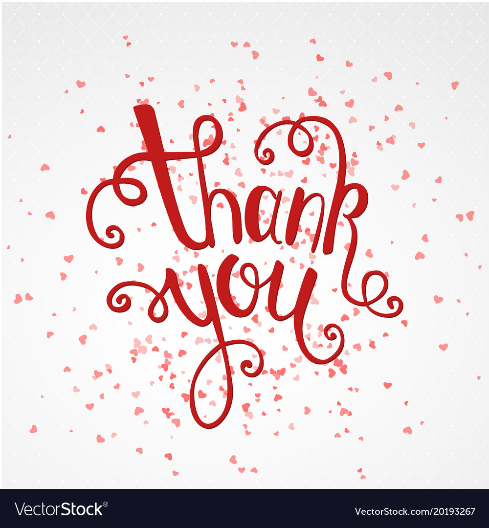 Thank You Calligraphy Brush Painted Letters Vector Image