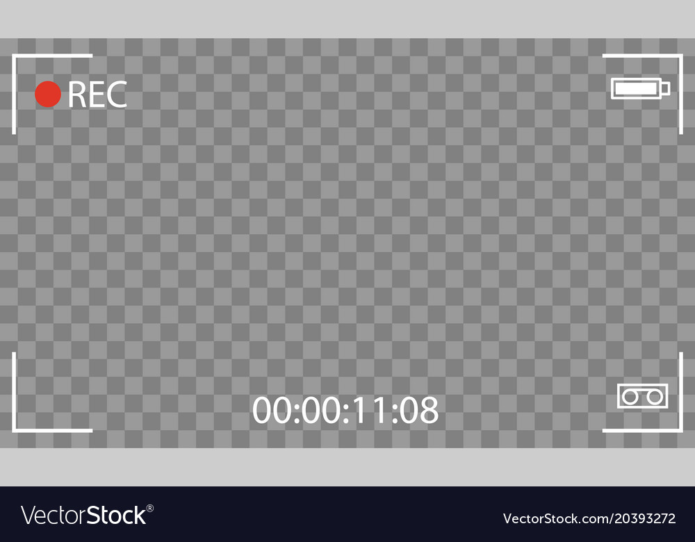 Black Transparent Camera Rec Interface Royalty Free Vector