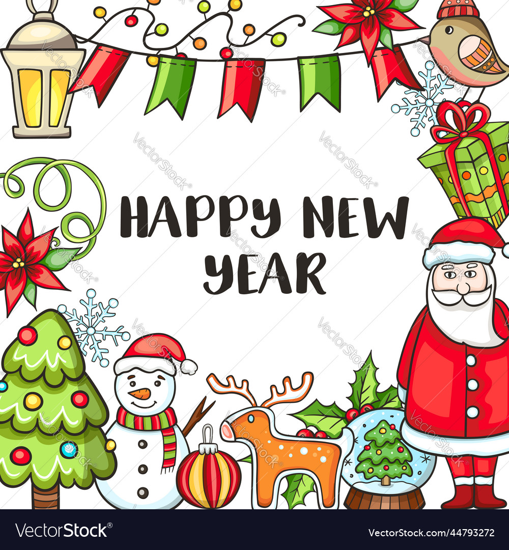 Festive christmas and new year background Vector Image