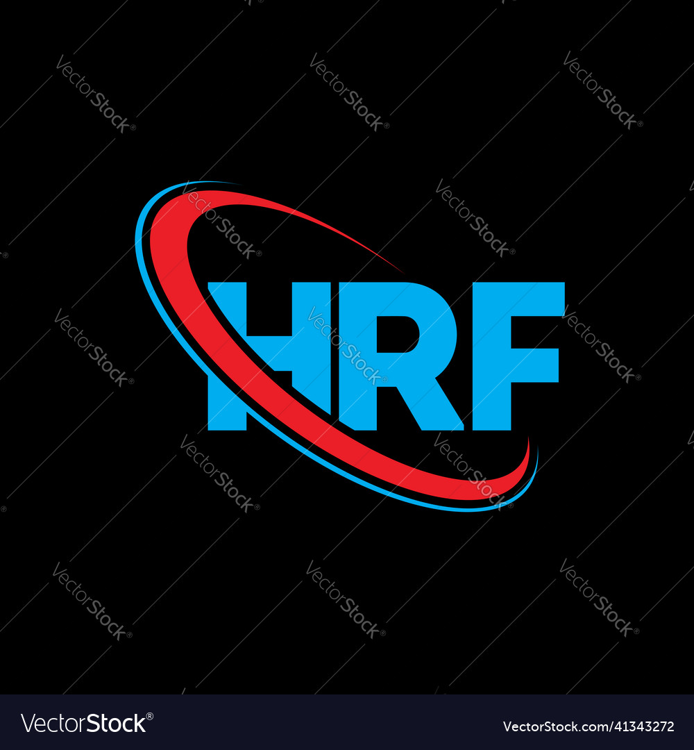 Hrf logo letter design Royalty Free Vector Image