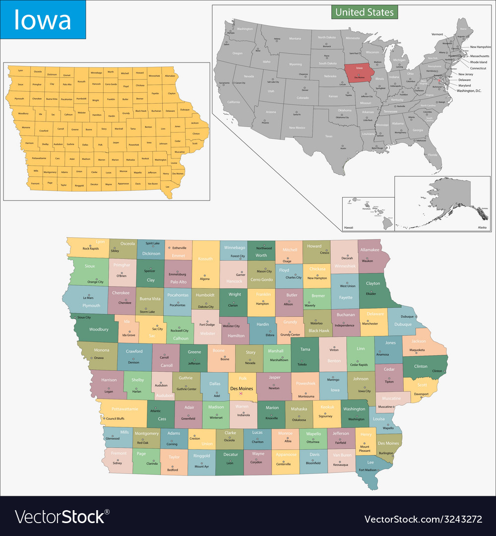 Iowa map