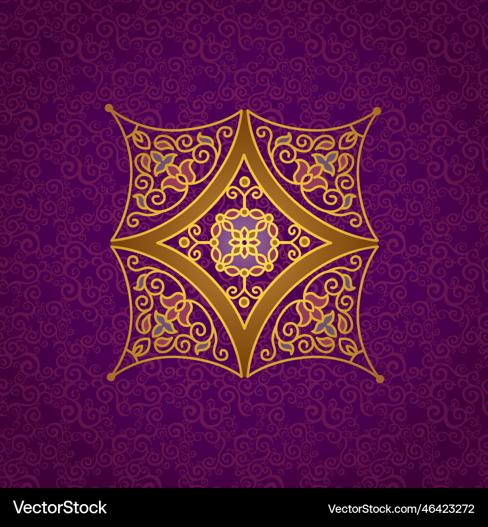 Vintage pattern in eastern style Royalty Free Vector Image