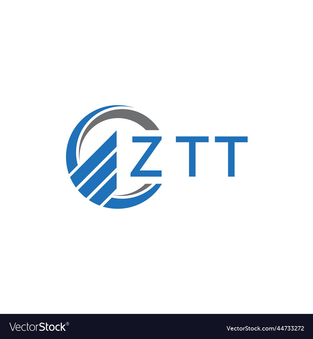 Ztt flat accounting logo design on white Vector Image