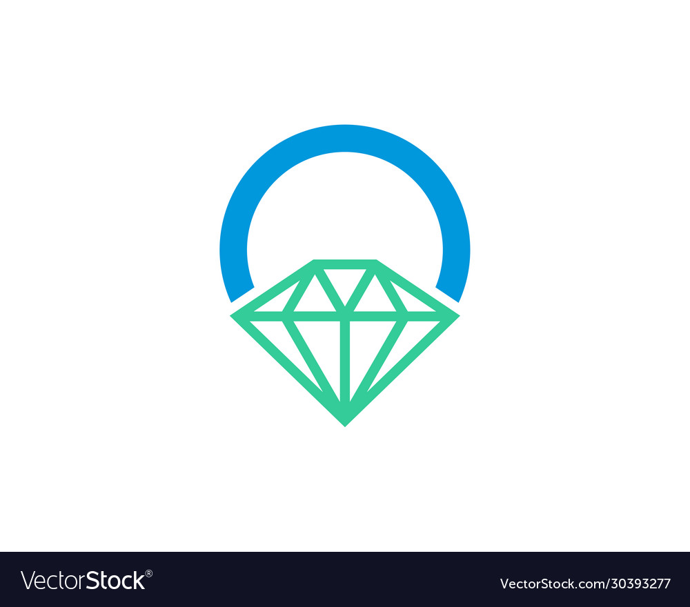 Diamant Punkt Logo Design Template kreativ