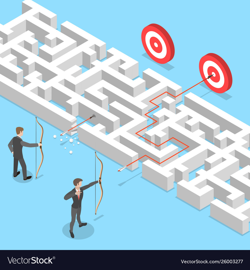 Isometric Flat Concept Business Royalty Free Vector Image