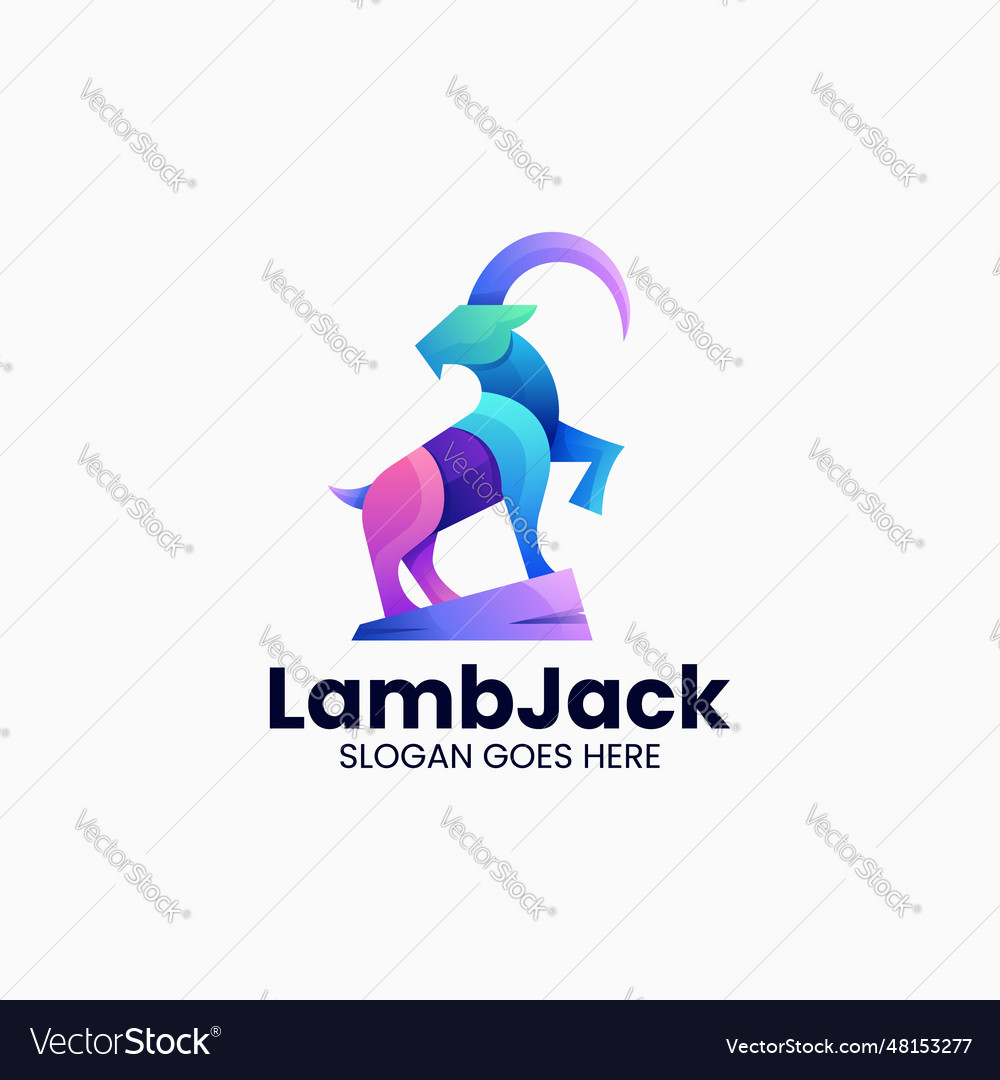 Logo Goat Gradienten bunten Stil