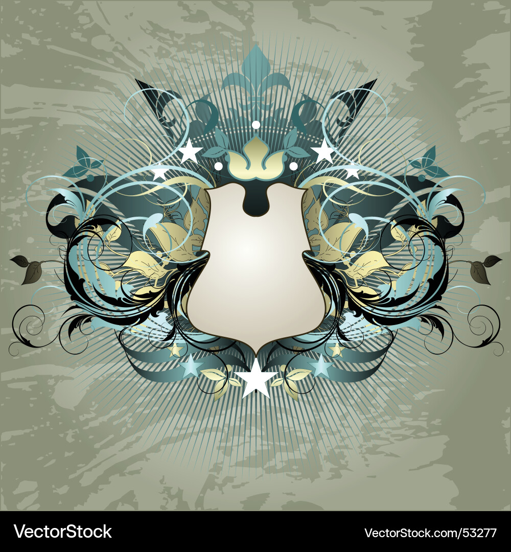 Ornamental shield Royalty Free Vector Image - VectorStock