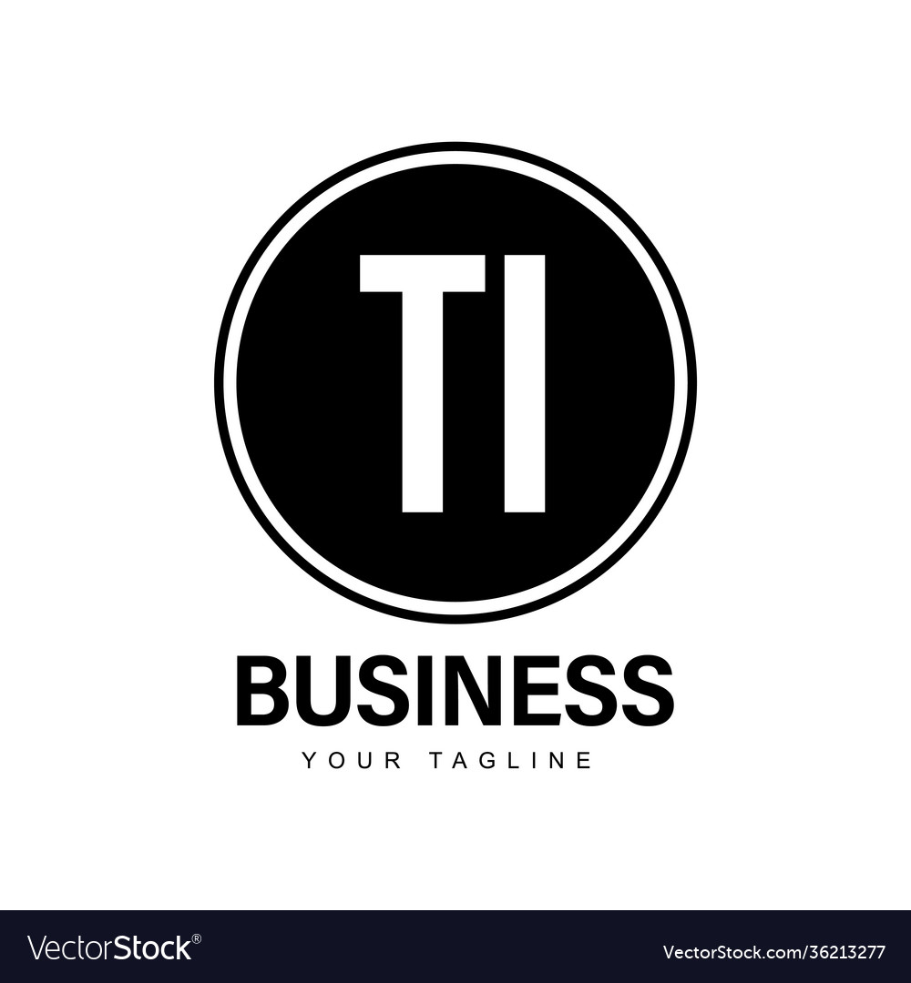 Ti initial ein Logo-Design mit abstraktem Stil