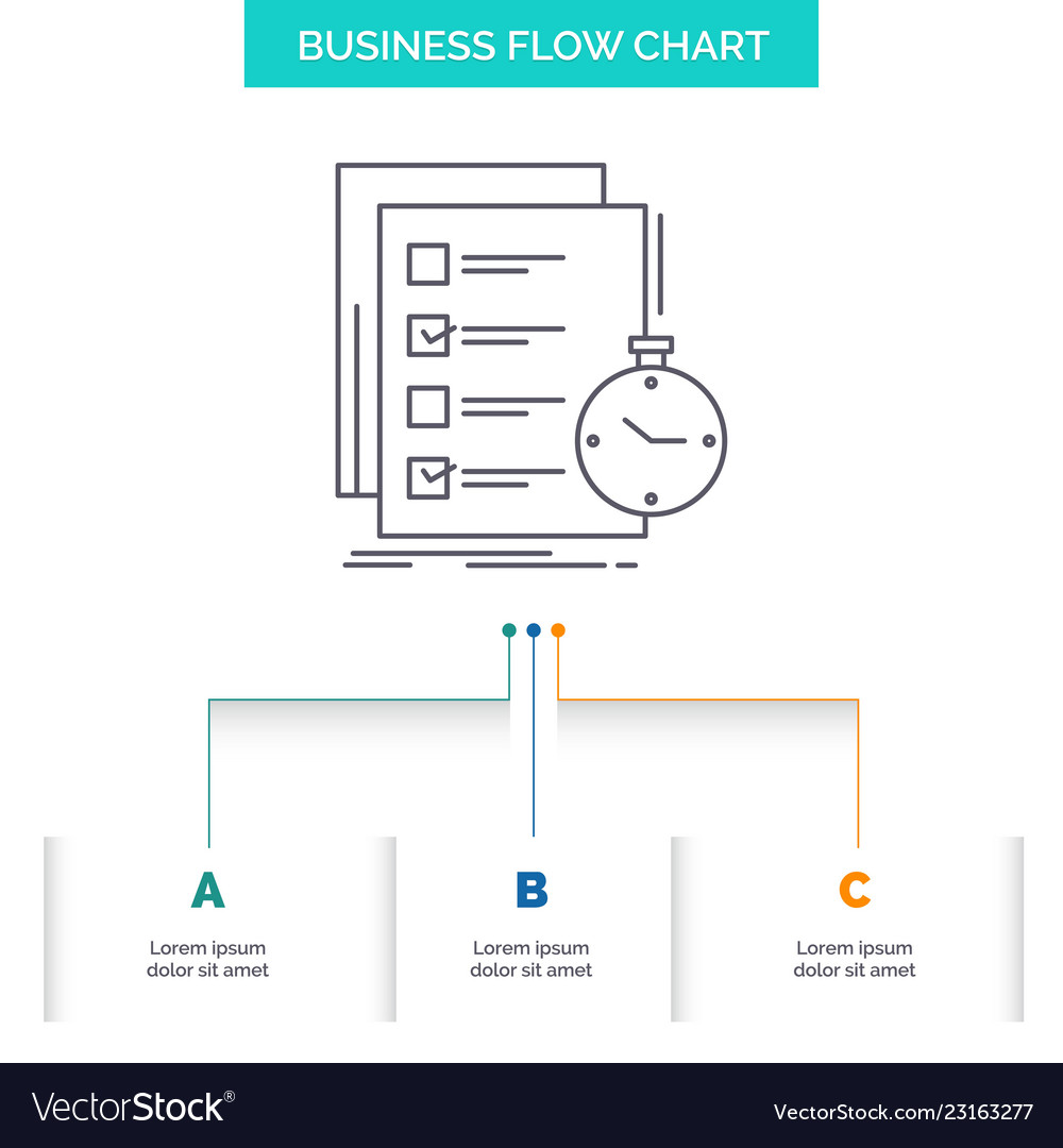 Todo task list check time business flow chart Vector Image