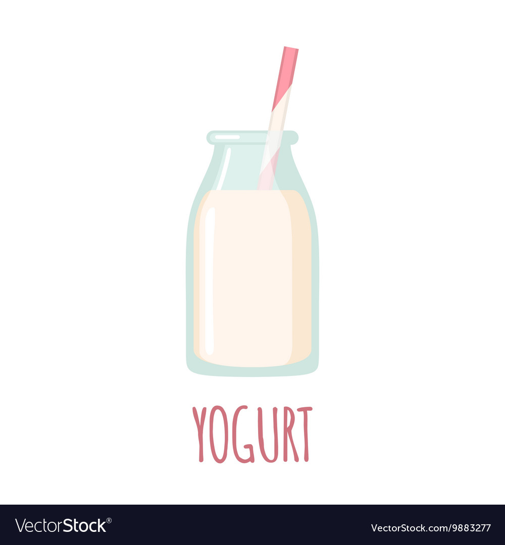 Yogurt icon on white background