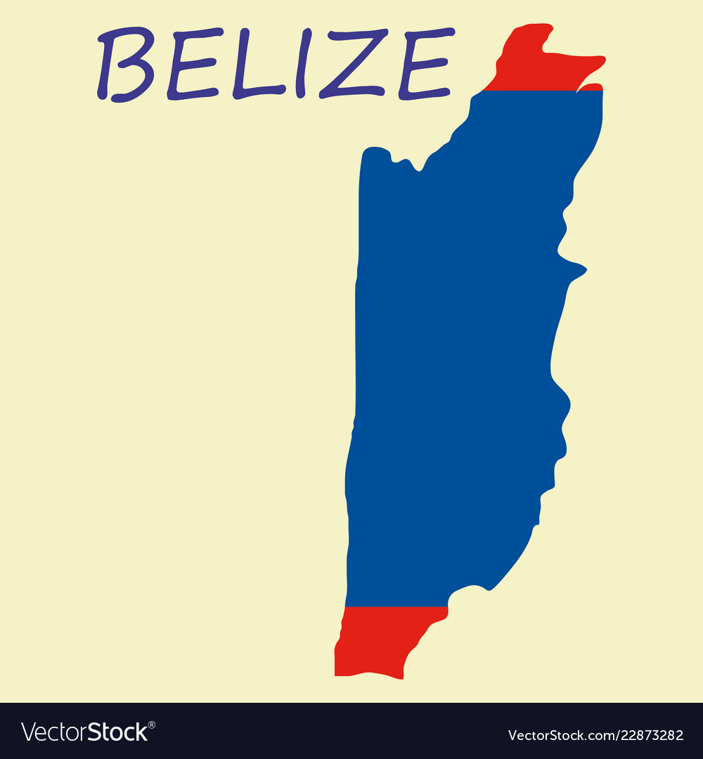 Belize map high detailed isolated on white Vector Image