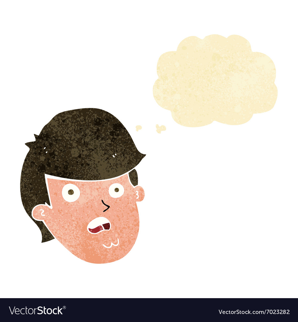 Cartoon man with big chin with thought bubble Vector Image Cartoon man with big chin with thought bubble Vector Image