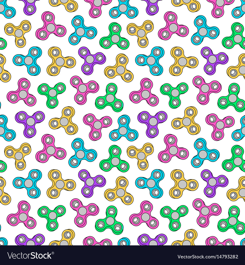 Hand spinners seamless pattern