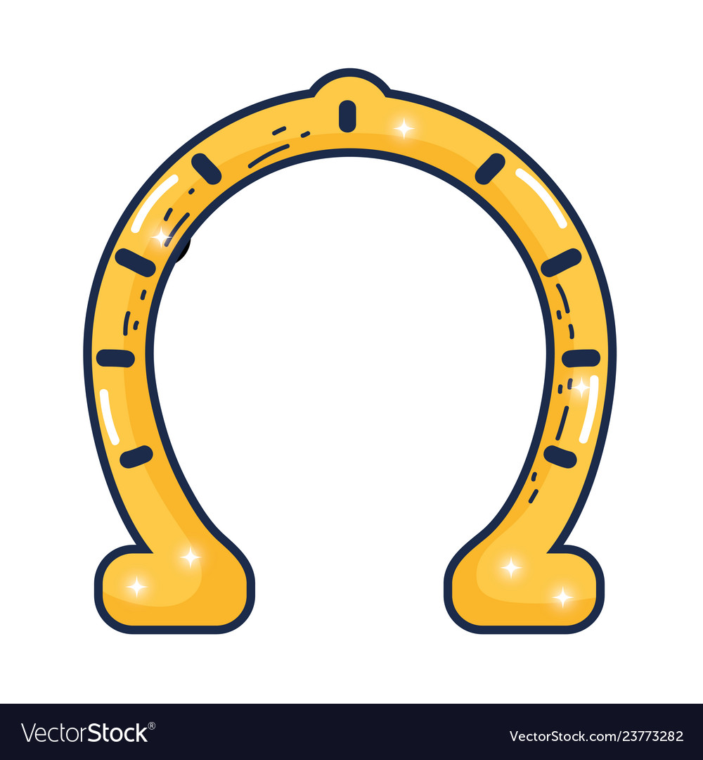 Horseshoe lucky isolated icon