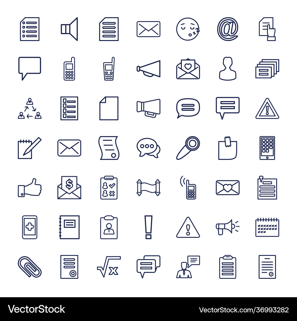 Message icons Royalty Free Vector Image - VectorStock