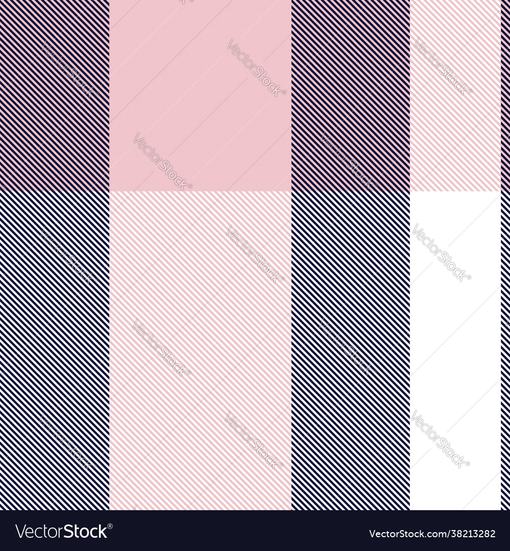 Pink navy asymmetric plaid textured seamless Vector Image