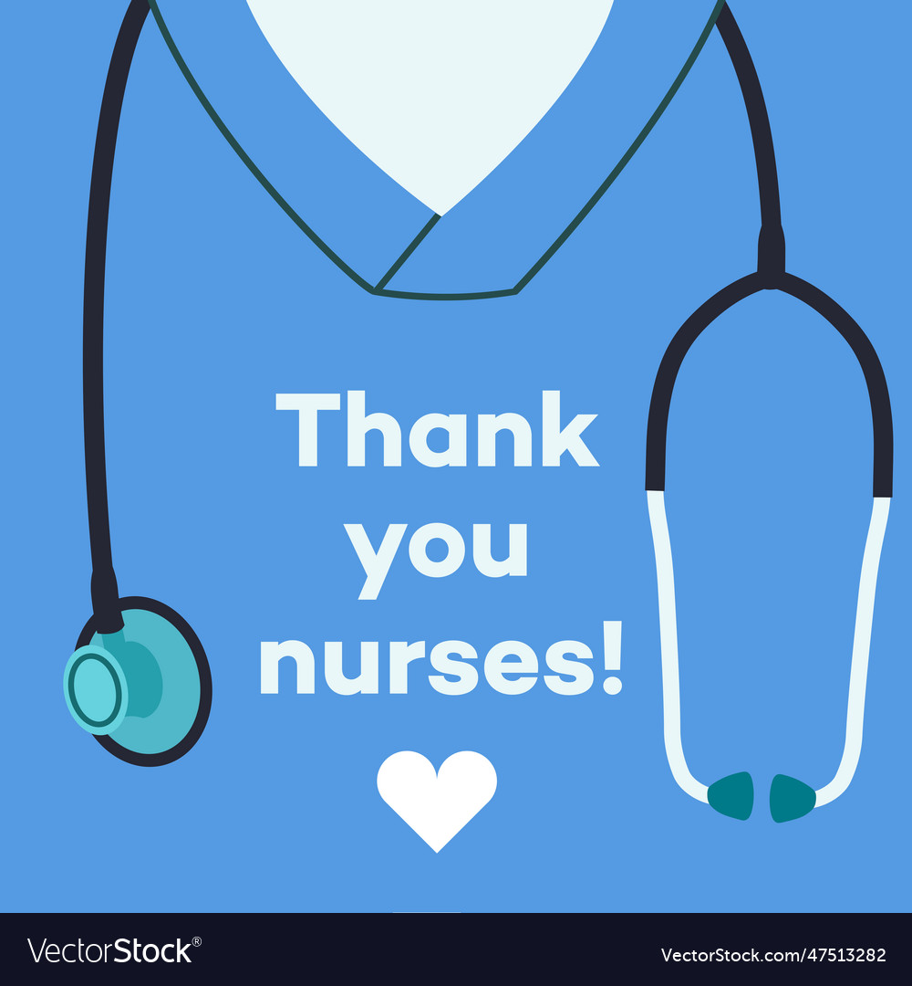 Thank you nurses - concept Royalty Free Vector Image