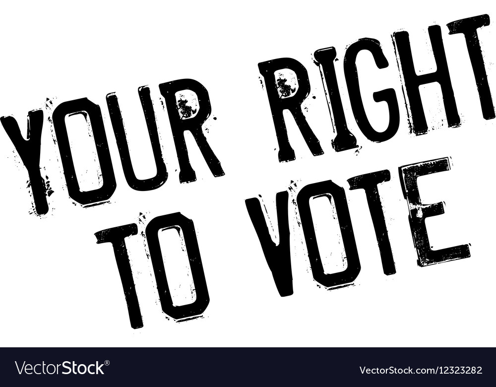 Your Right To Vote rubber stamp Royalty Free Vector Image