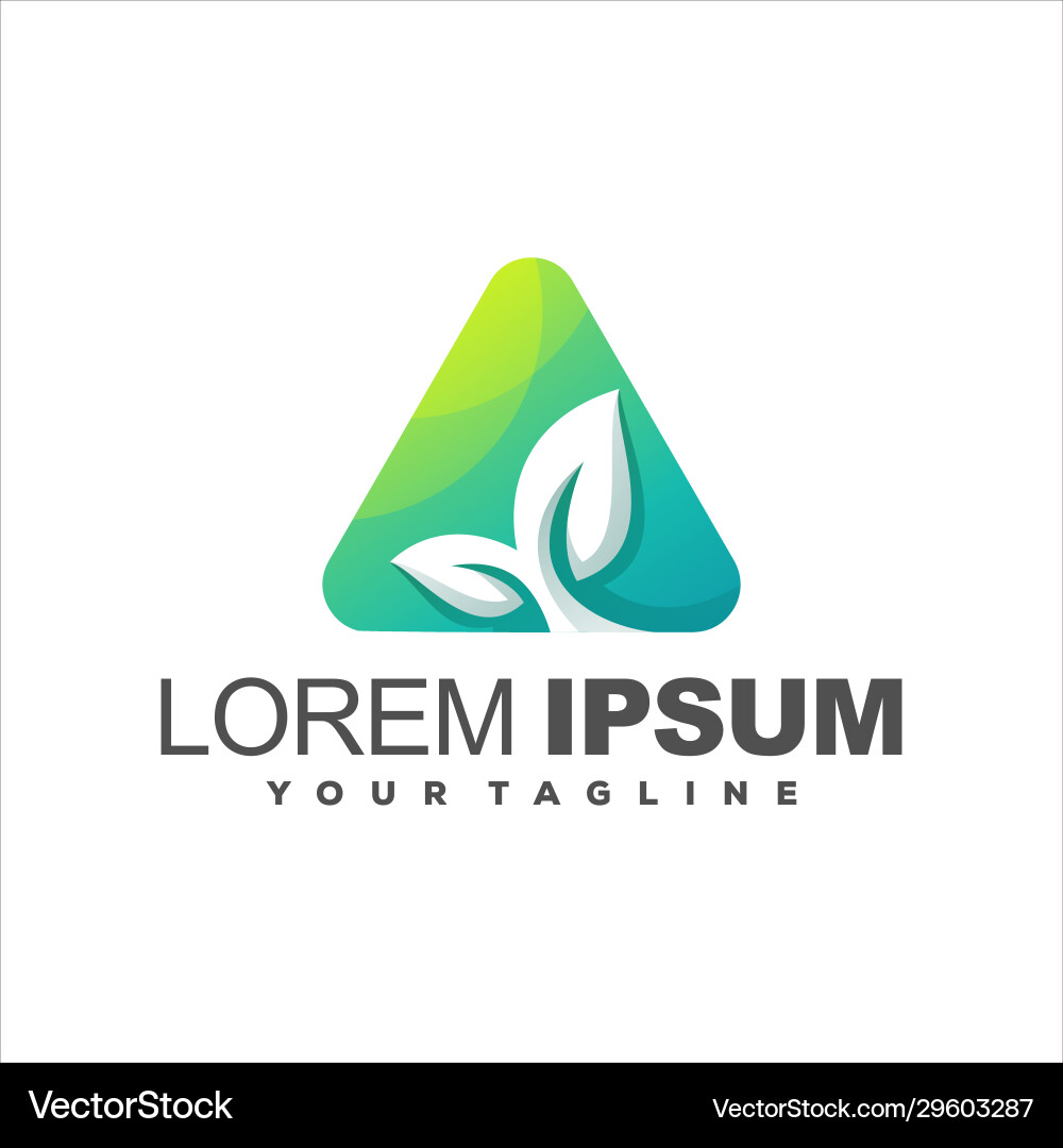 Awesome leaf gradient logo design Royalty Free Vector Image