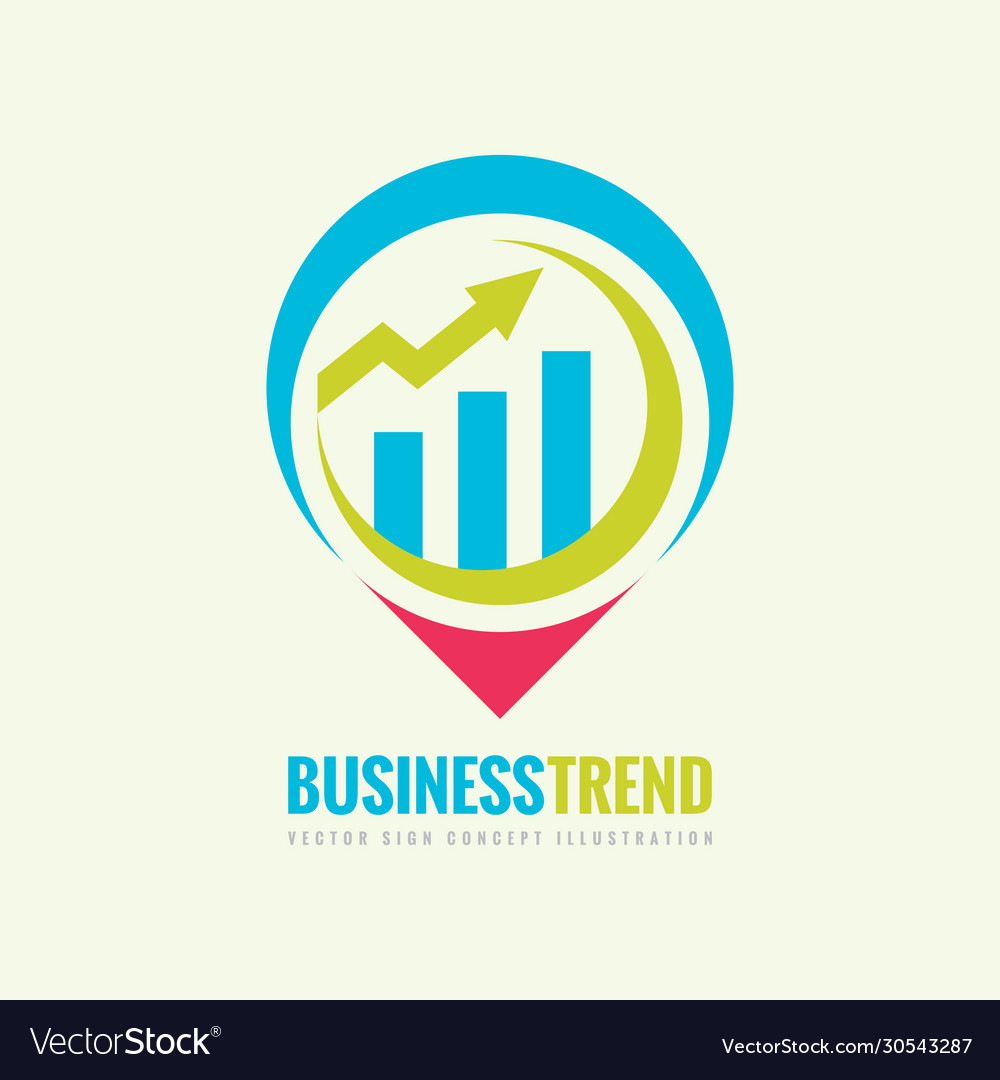 Business trend logo template concept