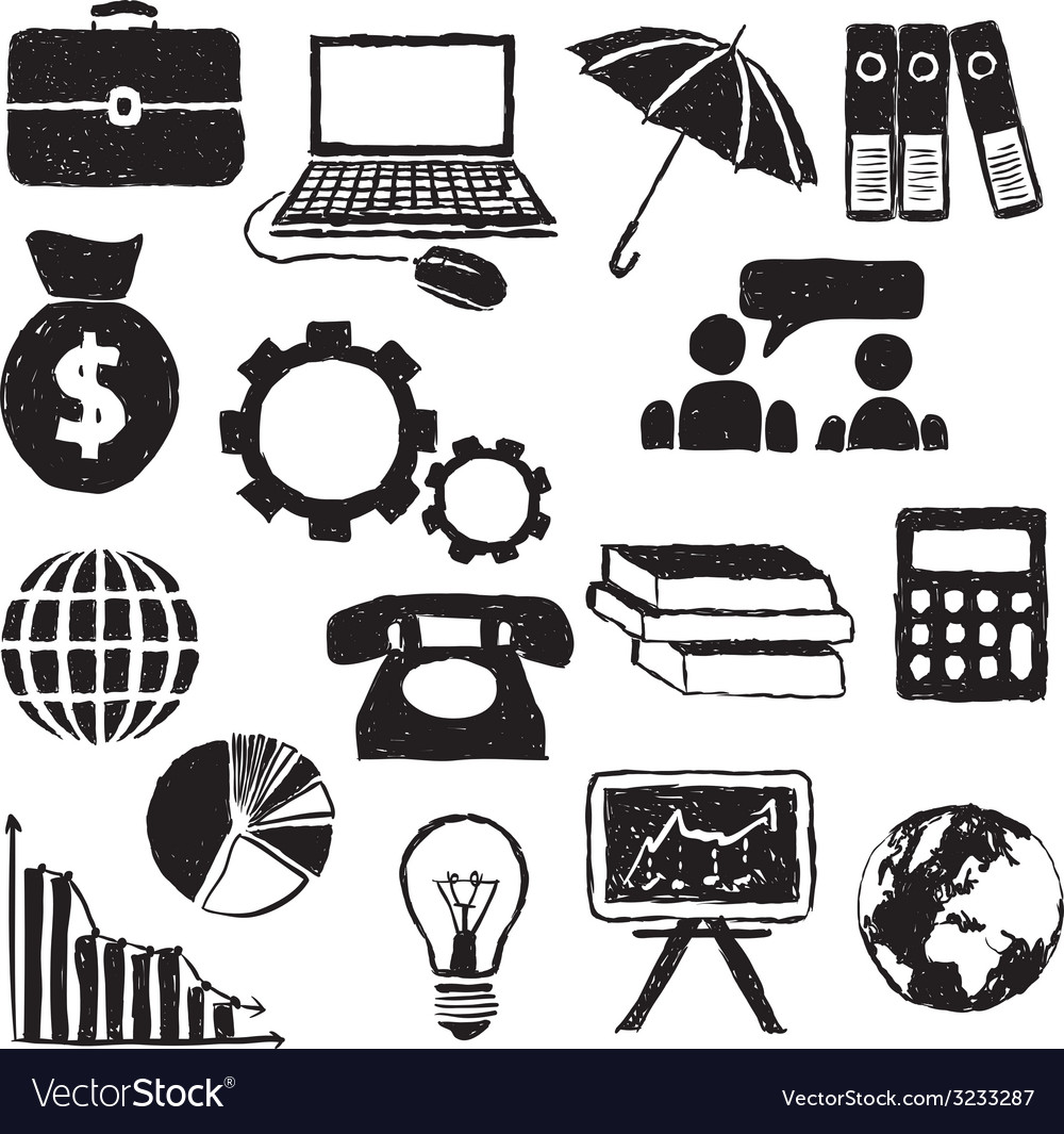 Economy doodle images Royalty Free Vector Image