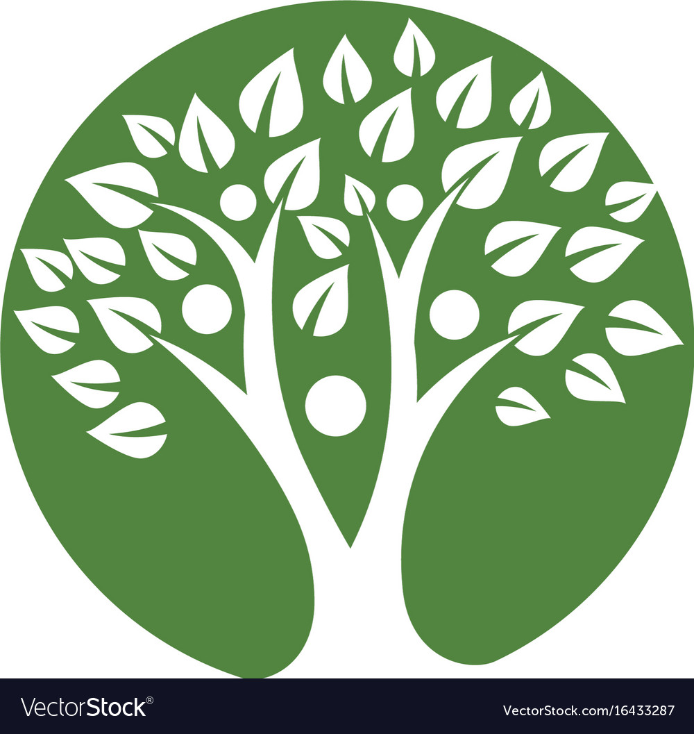 Family tree logo template Royalty Free Vector Image