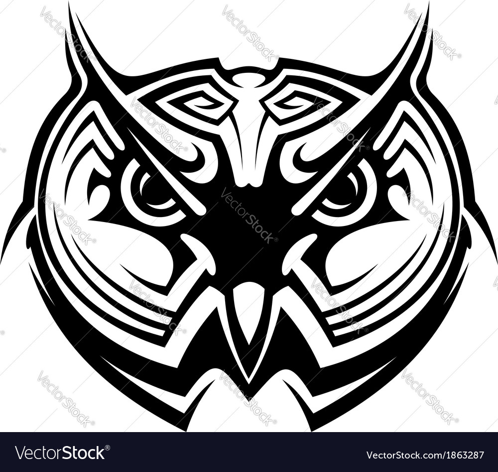 Tribal Owl Vector Tattoo Art Stock Vector (Royalty Free) 1447158272 |  Shutterstock