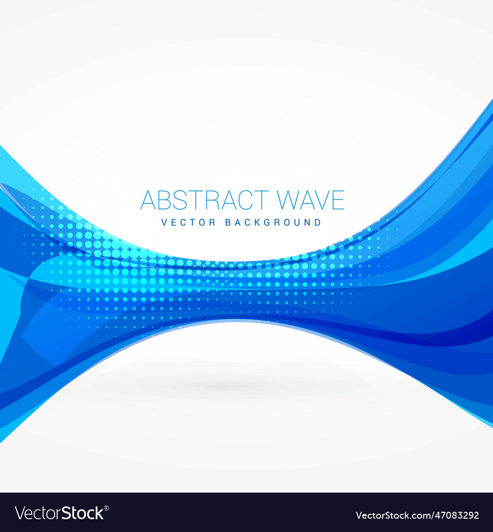 Abstract blue wave design Royalty Free Vector Image
