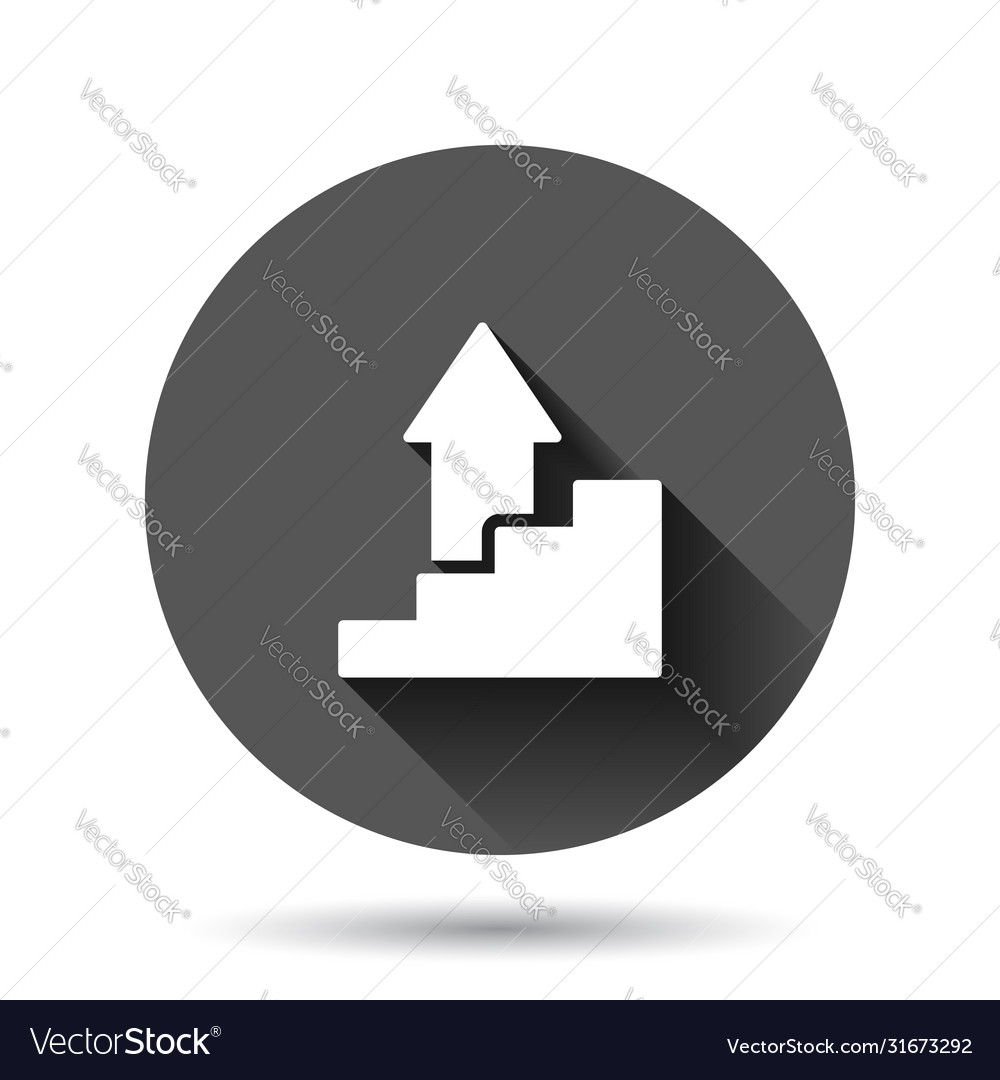 Chart graph icon in flat style arrow grow