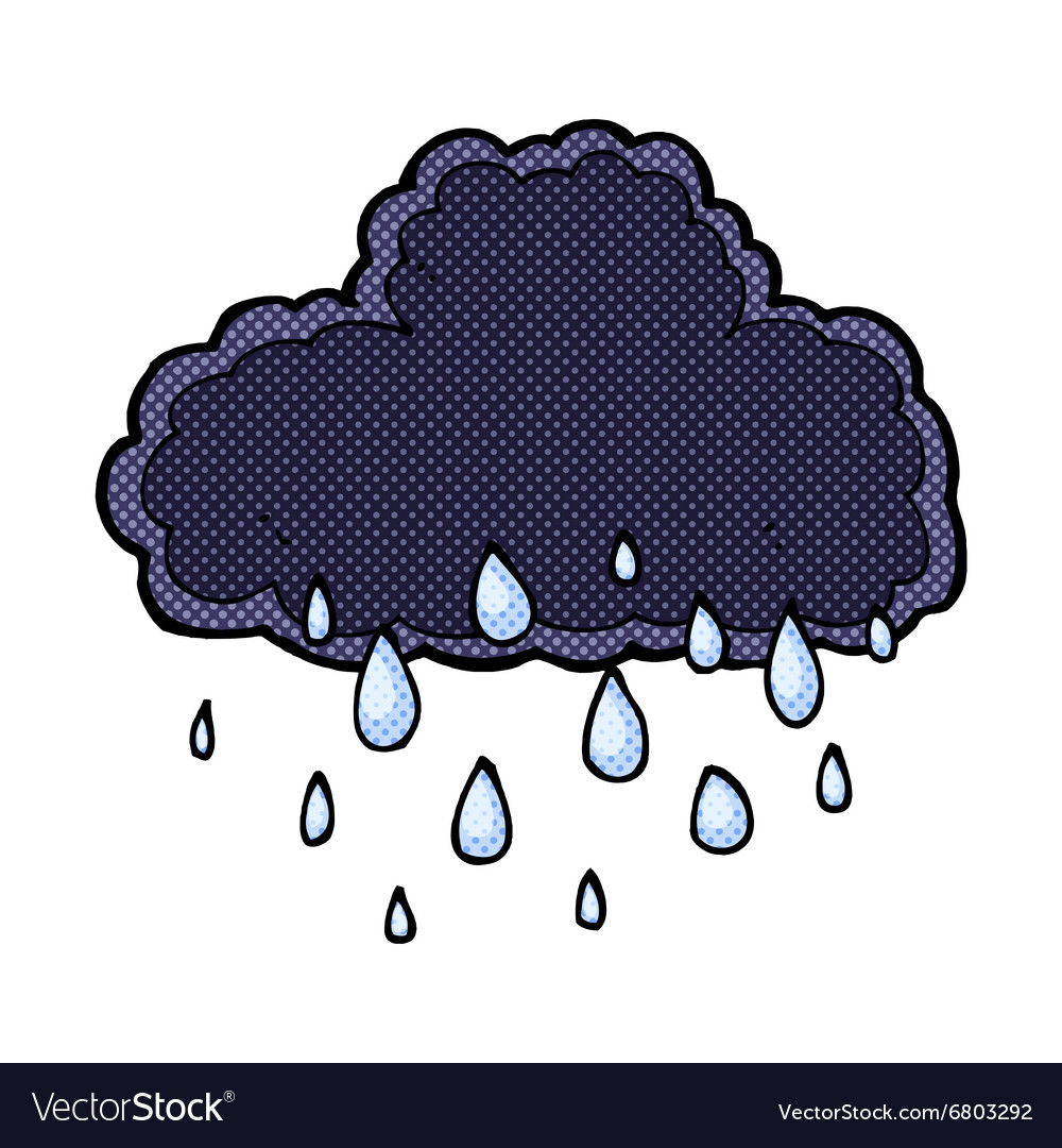 Comic cartoon raincloud